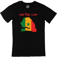 Land That I Love Senegal Siyah Tişört