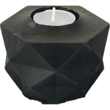 Stein Kohle Şamdan Dekoratif Mumluk Şamdan Tealight ve Uzun Mum Uyumlu Prizma Model