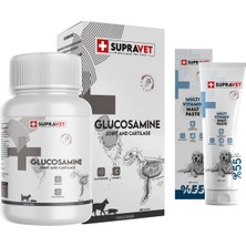 Suptavet Glucosamine Kedi ve Köpek Eklem Sağlığı Güçlendirici Glukozamin Tablet + Yetişkin Köpekler Için Vitamin Malt Macun 30 gr