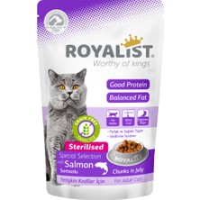 Royalist Salmon Strerilised Pounch Somonlu Kısırlaştırılmış Kediler Için Pounch 85 gr 5'li Paket