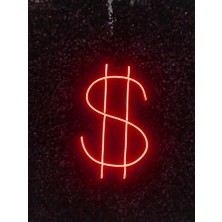 Dekoraven Dolarlogo Neon LED Tabela Duvar Dekoru