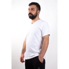 Twister Jeans 1827 Beyaz V  Yaka Erkek T-Shirt