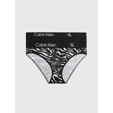Calvin Klein Siyah - Gri Kadın Bikini Külot 000QD3991E