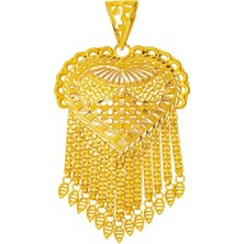 Bilezikci 14 Ayar Hint Işi Zincirsiz Kolye Ucu