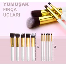 Mujgan | 10'lu Makyaj Fırça Seti | Beyaz Renk