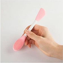 Tikatti Çift Taraflı Maske Sürme Fırçası ve Siyah Nokta Temizleyici Peeling Fırçası