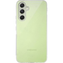 Caseworld Samsung Galaxy A54 ile Uyumlu Kapak Kamera Korumalı Tıpalı Şeffaf Silikon Kılıf