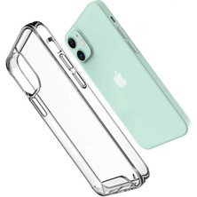 Apple iPhone 12 Kılıf Koruyucu Clear Guard Serisi Gard Kapak Şeffaf