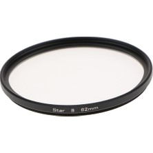 Yeajion 8 Puan Döndürülmüş Yıldız Işık Çapraz Ekran Özel Efekt Lens Filtresi 62MM (Yurt Dışından)