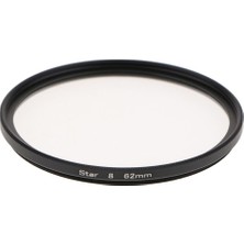 Yeajion 8 Puan Döndürülmüş Yıldız Işık Çapraz Ekran Özel Efekt Lens Filtresi 62MM (Yurt Dışından)