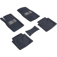 OtoLine Demircioğlu Nissan Micra 2010 2016 Kesilebilir Uyumlu Universal Paspas Derin Havuzlu Karbon Siyah