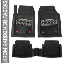 OtoLine Team Car Safir Audi S Serisi Uyumlu Universal 3D Paspas Krom Karbon