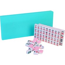 Savakan Mahjong Oyunu Geleneksel Mahjong Set Toys Pink (Yurt Dışından)