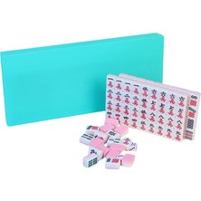 Savakan Mahjong Oyunu Geleneksel Mahjong Set Toys Pink (Yurt Dışından)