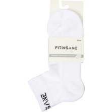 Premium Performance quarter Unisex Spor çorap beyaz
