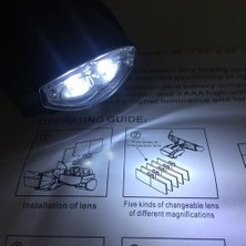 Avrasya Market NO.9892C Çok Fonksiyonlu Kafa Aydınlatıcılı Büyüteç (2 LED 5 Lens)