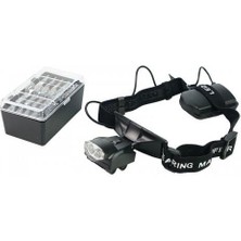 Avrasya Market NO.9892C Çok Fonksiyonlu Kafa Aydınlatıcılı Büyüteç (2 LED 5 Lens)