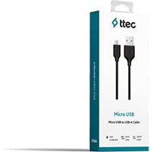 Ttec, Micro USB Kablosu, Siyah, Micro USB