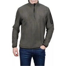 Exuma Erkek Haki Polar Yarım Fermuar Özellikli Outdoor Giyim 2XL Beden