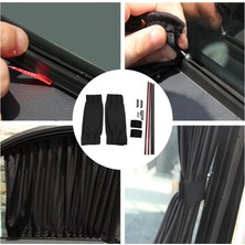 Cuticate 2 Adet Araba Pencere Perde Güneşlik Araç Bebek Van Suv Uv Visor Kit Siyah (Yurt Dışından)