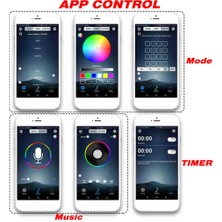 Cuticate Araba LED Renkli Underbody Şasi Işık App Kontrol Atmosfer Işık Şerit Normal Renkli (Yurt Dışından)