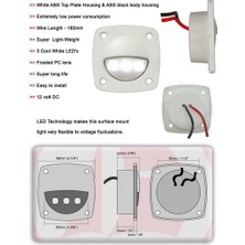 Wetnwind 2pcs Deniz Botu LED Refakatçi Yolu Nezaket Aksanı LED Beyaz Işık Abs (Yurt Dışından)