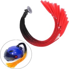 Wetnwind Motosiklet Kask Pigtails Örgüler Punk Kıvırcık Peruk Saçı 55CM Kadınlar B-Black Kırmızı (Yurt Dışından)