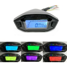 Wetnwind 7 Renk LCD Dijital Arka Işık Motor Takometre Göstergesi (Yurt Dışından)