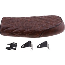 Wetnwind Motosiklet Diamond Flat Brat Cafe Racer Seat 750 Brown (Yurt Dışından)
