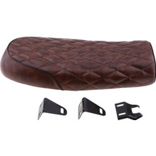 Wetnwind Motosiklet Diamond Flat Brat Cafe Racer Seat 750 Brown (Yurt Dışından)