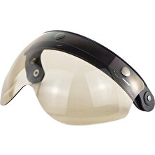 Wetnwind Aşağı Çevirin Visor Lens 3 Düğme Için Değiştirin Motosiklet Kaskları Açık Yüz Kahverengi (Yurt Dışından)