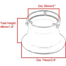 Wetnwind Motosiklet Hava Filtresi Kupası 50MM Çap Karbonhidrat Tamir Parçaları Gümüş (Yurt Dışından)