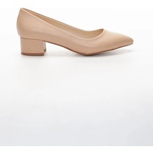 Cihan Shoes Nut Renk Kadın Klasik Topuklu Ayakkabı 5'cm Topuk
