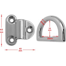 Wetnwind 8pcs Küçük Katlanır Pad Göz Güvertesi Kiriş Halka Zımba Römork Tekne Için (Yurt Dışından)