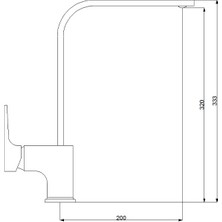 Newarc Aqua Eviye Mutfak Bataryası Köşe Borulu 941881L
