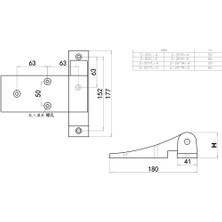 Cuticate Kapı Menteşe - Döner Gümüş - SK2-201L -A (Yurt Dışından)