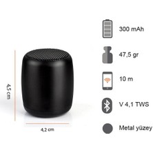 Aliyosso Mini Boy Metal Kablosuz Bluetooth Hoparlör -ALY15