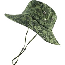 Hailihui Store Seyahat Balıkçılık Safari Güneş Koruması Için Açık Mesh Liner Camo Kova Kap Şapka Için Geniş Ağız Boonie Şapka (Yurt Dışından)