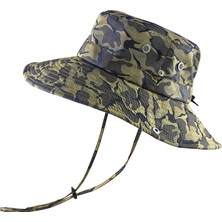 Hailihui Store Seyahat Balıkçılık Safari Güneş Koruması Için Açık Mesh Liner Camo Kova Kap Şapka Için Geniş Ağız Boonie Şapka (Yurt Dışından)