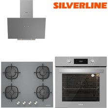 Silverline 3'lü Ankastre Set (BO6504S01-3481 Gri 3-CS5623S01)