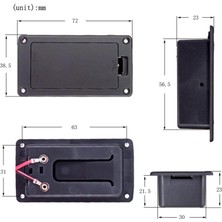 Homyl Aktif Gitar Bas Aksesuarları Için 9V Pil Kapağı Pil Kutusu Kasa Bölmesi (Yurt Dışından)