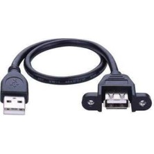 Keepro Montaj Tipi USB Uzatma Kablosu 0.5 Metre Vidalı USB Kablo Yarım Metre Montaj Tipi USB Kablo