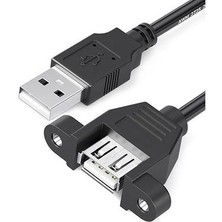 Keepro Montaj Tipi USB Uzatma Kablosu 0.5 Metre Vidalı USB Kablo Yarım Metre Montaj Tipi USB Kablo