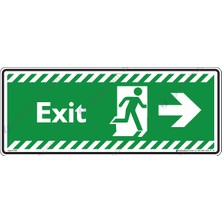 İsg Tabelam 30X12cm/kompozit/Exit Sağa Ok