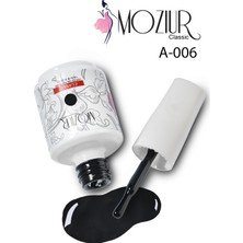 MOZIUR A006 (SİYAH) Uv Led Kalıcı Oje 15ml Ana Renkler