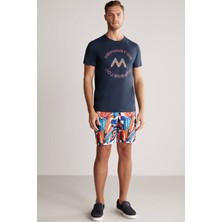 Hemington Logolu Pima Pamuk Lacivert T-Shirt