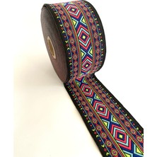 Fantastic 5 cm Etnik Desen Dokuma Bordür Kurdele