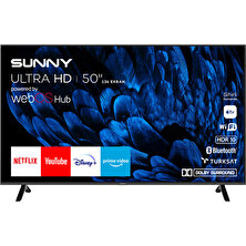 Sunny SN50FMN252 Frameless 50'' 126 Ekran 4K Webos 2.0 Smart Wifi LED Tv