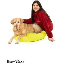 Brave Paws Polar Elyaf Dolgulu Yıkanabilir Simit Kedi ve Köpek Yatağı ÇAP:62CM