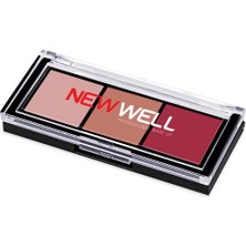 New Well Porcelain Make Up 3lü Far Paleti NO02